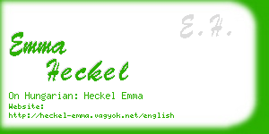 emma heckel business card